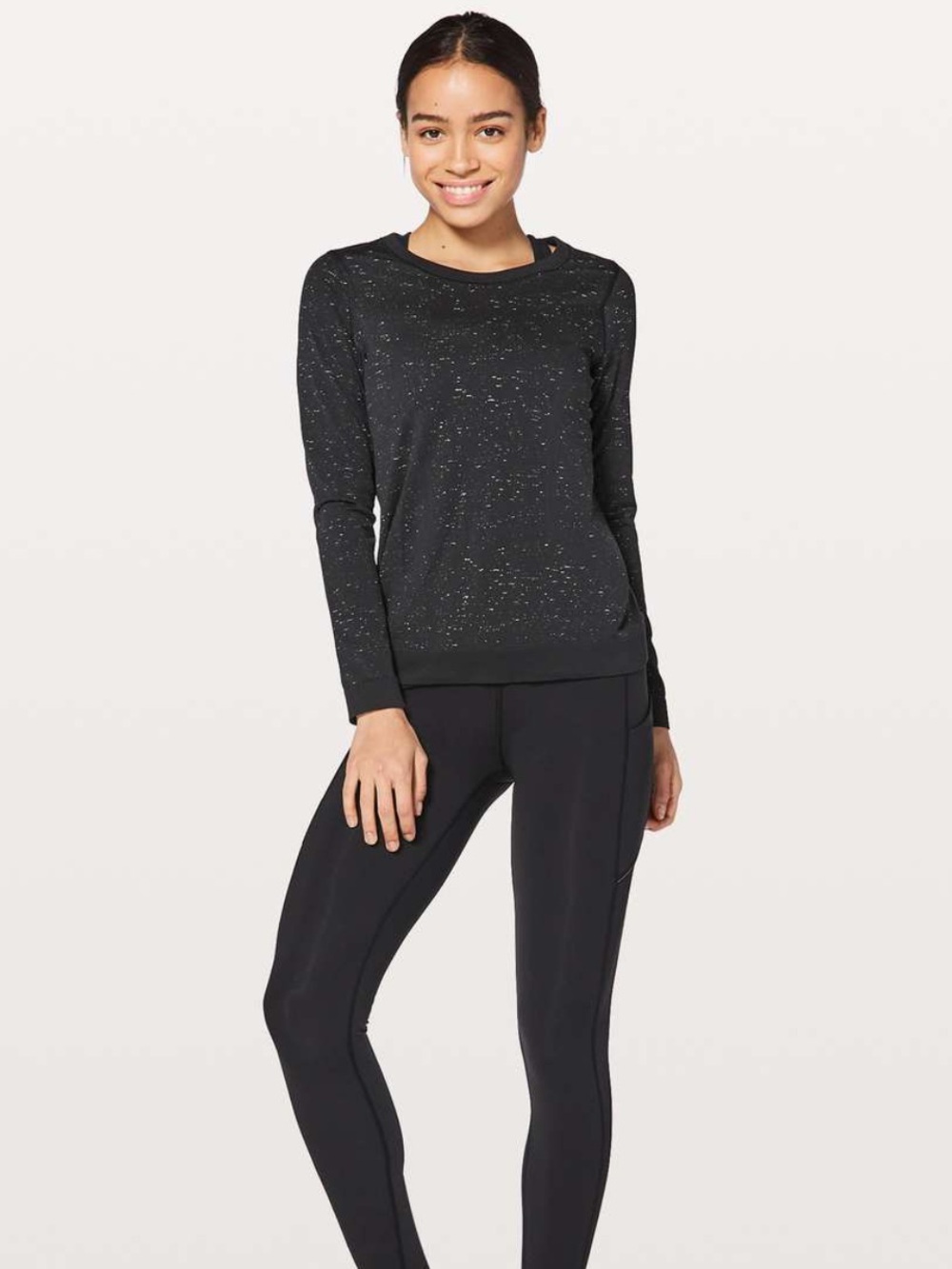 Lululemon Swiftly Tech Long Sleeve (Breeze) *Relaxed Fit (White / Black)